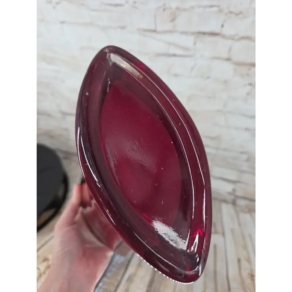 Hand Blown Red Art Glass Pocket Vase